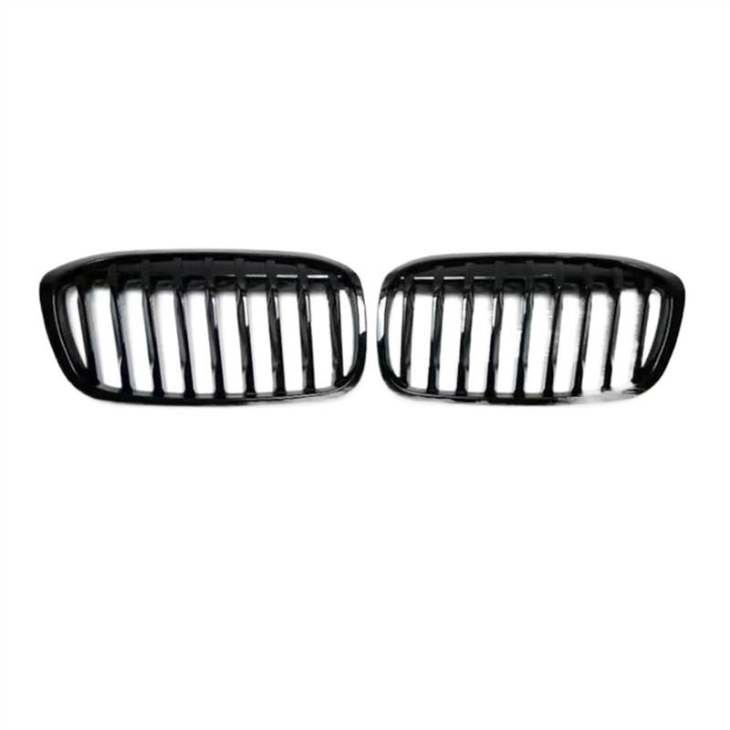 NUOSDEX Nieren Schwarz Kühlergrill Kompatibel Mit 2er F45 F46 2014 2015 2016 2017 2018 2019 2020 Nierengitter Auto Frontstoßstangengitter Renngrill Ersatz(2018-2020,Single Slat) von NUOSDEX