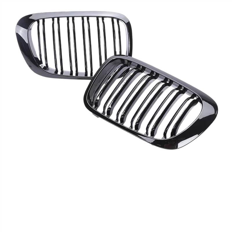 NUOSDEX Nieren Schwarz Kühlergrill Kompatibel Mit 3er E46 318i 320i 325i 330i 1998 1999 2000 2001 Auto-Frontnierengrill Kühlergrill Vorne Stoßstangengrill(2 Dual Gloss Black) von NUOSDEX