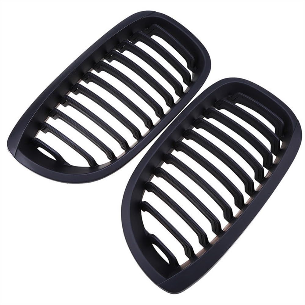 NUOSDEX Nieren Schwarz Kühlergrill Kompatibel Mit 3er E46 325Ci 330Ci LCI 2 Türer 2003 2004 2005 2006 Auto Frontstoßstangengrill Auto Frontkühlergrill Zubehör(Matte Black) von NUOSDEX