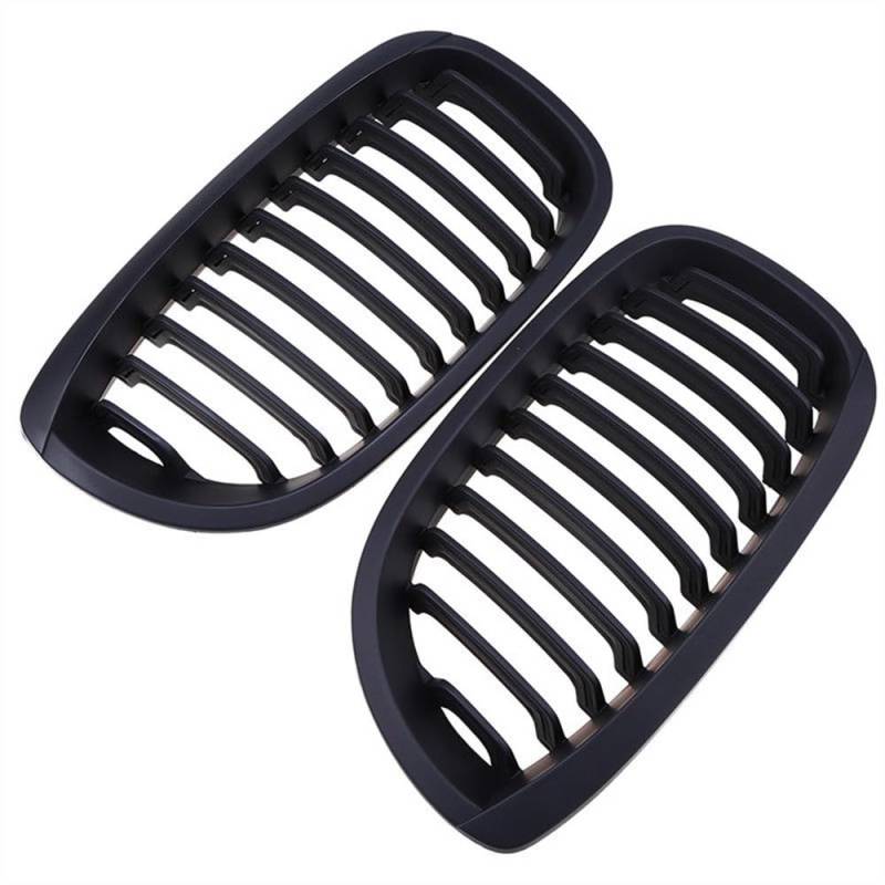 NUOSDEX Nieren Schwarz Kühlergrill Kompatibel Mit 3er E46 325Ci 330Ci LCI 2 Türer 2003 2004 2005 2006 Auto Frontstoßstangengrill Auto Frontkühlergrill Zubehör(Matte Black) von NUOSDEX