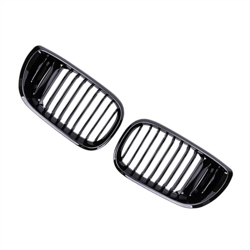 NUOSDEX Nieren Schwarz Kühlergrill Kompatibel Mit 3er E46 LCI 4-Türer 320i 325i 325Xi 330Xi 2002 2003 2004 2005 Frontstoßstange Single Line Grills Nieren-Renngrill von NUOSDEX