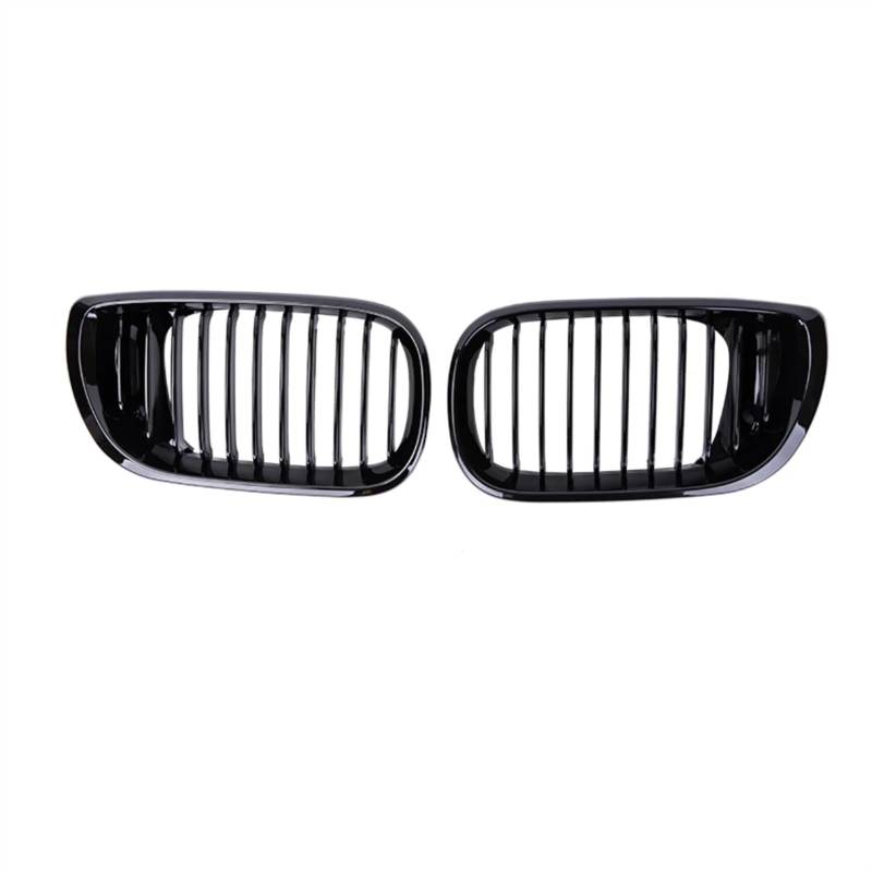 NUOSDEX Nieren Schwarz Kühlergrill Kompatibel Mit 3er E46 Touring Limousine 320i 325i 325Xi 330i 330Xi 2002 2003 2004 2005 Auto Frontstoßstange Nieren-Renngitter(Glossy Black) von NUOSDEX