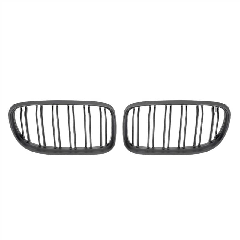 NUOSDEX Nieren Schwarz Kühlergrill Kompatibel Mit 3er E90 E91 2009 2010 2011 2012 Single Line Style Glossy Black Dual Slats Grilles Auto-Frontstoßstangengrill(Matte Black,Double) von NUOSDEX