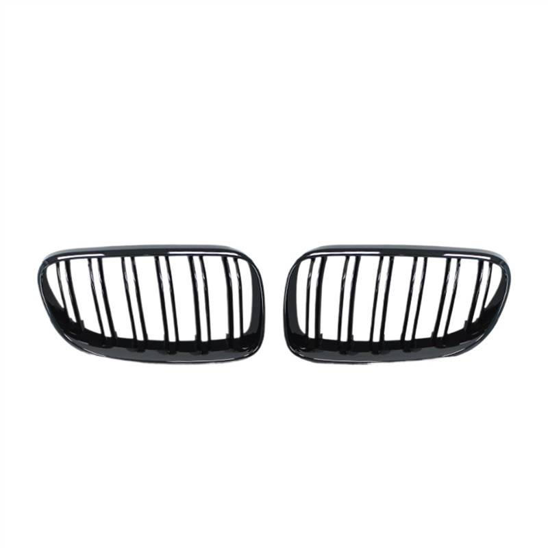 NUOSDEX Nieren Schwarz Kühlergrill Kompatibel Mit 3er E92 E93 M3 2010 2011 2012 2013 Auto-Frontstoßstange Nierengrill Haubengitter Doppellinien-Frontkühlergrill(Double Line Black) von NUOSDEX