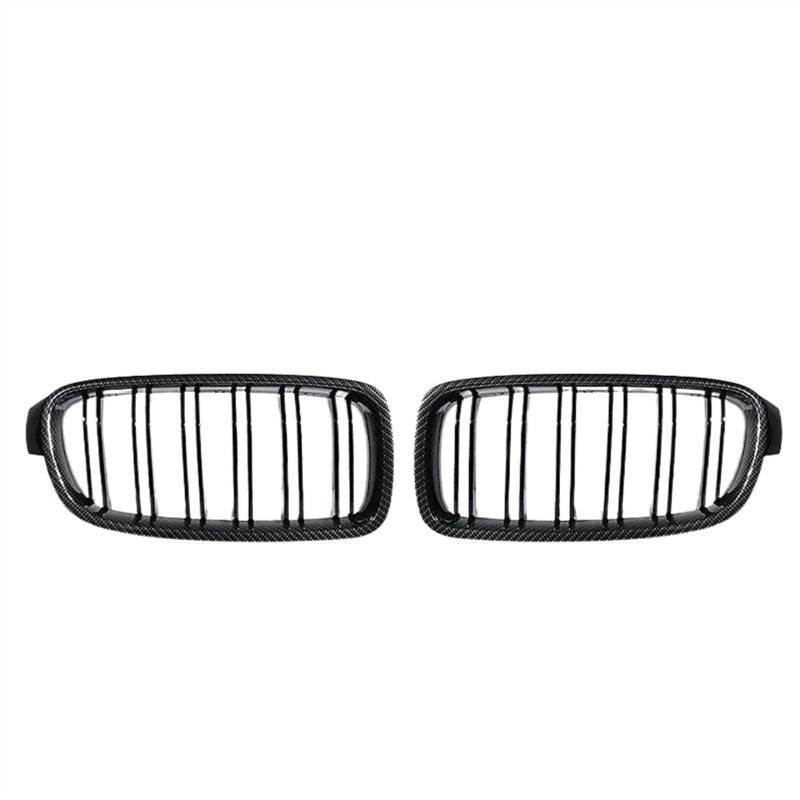 NUOSDEX Nieren Schwarz Kühlergrill Kompatibel Mit 3er F30 F31 320i 325i 328 2012 2013 2014 2015 2016 2017 2018 2019 Autofront Nierengrill Frontkühlergrill(Carbon Look) von NUOSDEX