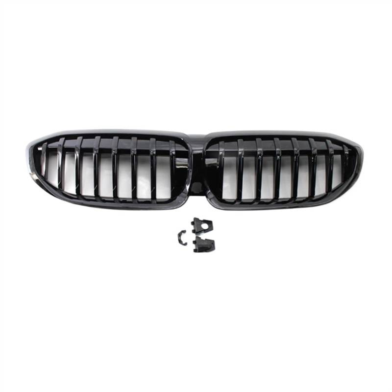 NUOSDEX Nieren Schwarz Kühlergrill Kompatibel Mit 3er G20 2019 Auto-Nierengrill Einzellamelle Front-Renngrill Stoßstangen-Nierengrill OEM: 51138072085 von NUOSDEX
