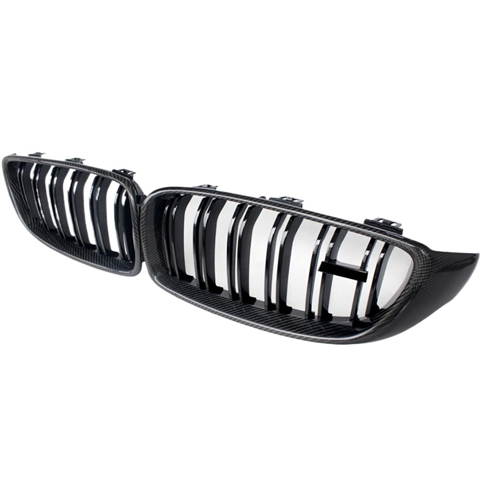 NUOSDEX Nieren Schwarz Kühlergrill Kompatibel Mit 4er F32 F33 F36 M3 M4 F80 F82 F83 2014 2015 2016 2017 2018 2019 2020 Auto Frontstoßstangengrill Mesh Nierengrill(Real Carbon Fiber) von NUOSDEX