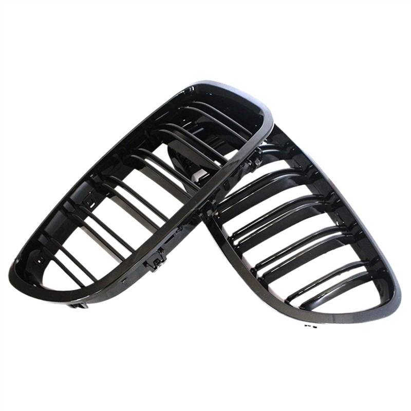 NUOSDEX Nieren Schwarz Kühlergrill Kompatibel Mit 5 Series F10 F11 F18 520d 530d 540i 2010 2011 2012 2013 2014 2015 2016 2017 Auto Glänzend Schwarzer Nierengrill Mit Doppellamellen(Double Line Black) von NUOSDEX