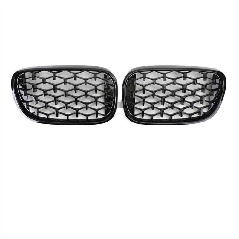 NUOSDEX Nieren Schwarz Kühlergrill Kompatibel Mit 7er G11 G12 2015 2016 2017 2018 Pre-Facelift. Auto-Frontstoßstange, Doppelniere, Vorderer Kühlergrill(Black Diamond) von NUOSDEX
