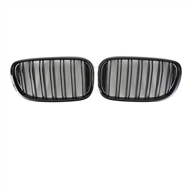 NUOSDEX Nieren Schwarz Kühlergrill Kompatibel Mit 7er G11 G12 2015 2016 2017 2018 Pre-Facelift. Auto-Frontstoßstange, Doppelniere, Vorderer Kühlergrill(Dual Slat) von NUOSDEX