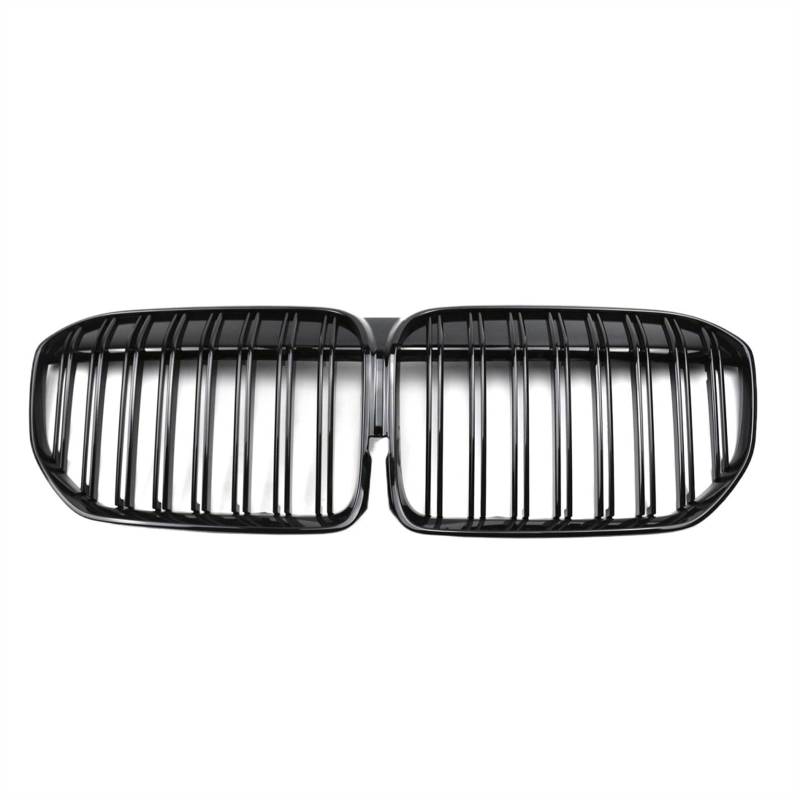 NUOSDEX Nieren Schwarz Kühlergrill Kompatibel Mit 7er G11 G12 730i 740i 750i 740e 730d 2020 2021 2022 Auto Glänzend Schwarz Frontstoßstange Nierengrill Haube Renngrills(2-Slat) von NUOSDEX