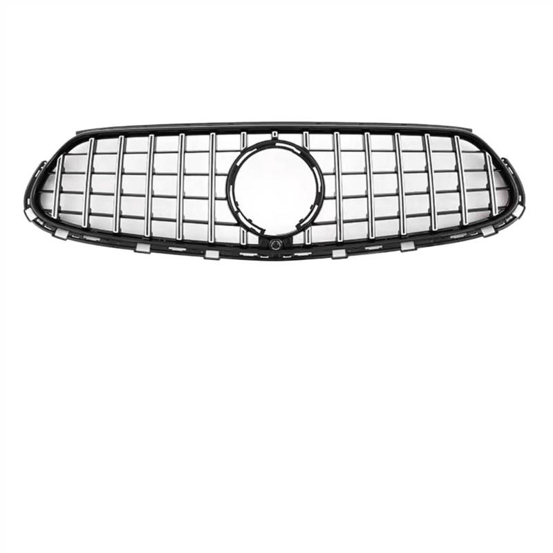 NUOSDEX Nieren Schwarz Kühlergrill Kompatibel Mit Benz Für GLC X254 2023 2024 Stil Frontkühlergrill Einlassgitter Mesh Grill Tuning Zubehör Stoßfänger Mesh Fronteinlassgitter(Silver) von NUOSDEX
