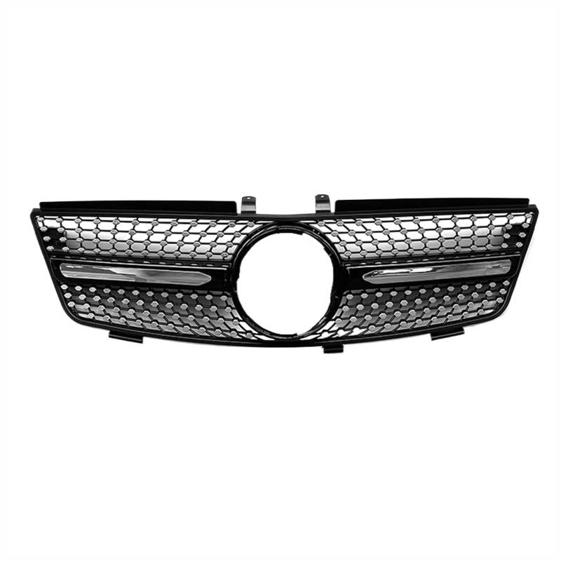 NUOSDEX Nieren Schwarz Kühlergrill Kompatibel Mit Benz Für ML-Klasse W164 ML320 ML350 ML500 2005 2006 2007 2008 Obere Stoßstangenhaube Kühlergitter Gitter Kühlergrill Auto-Frontgrill(Black) von NUOSDEX
