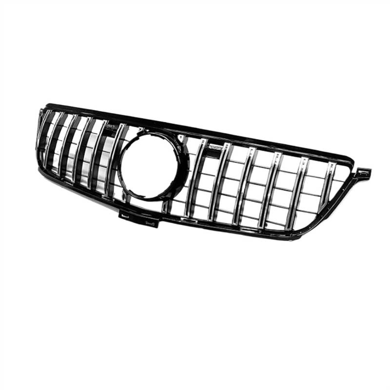 NUOSDEX Nieren Schwarz Kühlergrill Kompatibel Mit Benz Für ML Klasse W166 ML300 ML320 ML350 ML40 ML450 2012 2013 2014 2015 Fronthaubengrill Racing Frontstoßstangengrill Tuning(Chrome,GT) von NUOSDEX