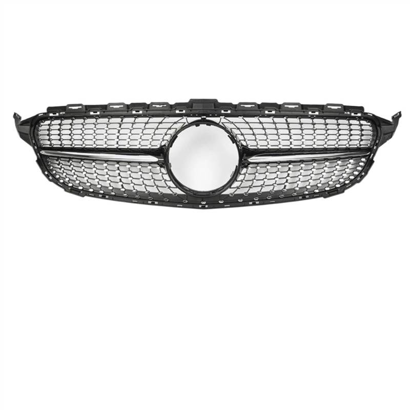 NUOSDEX Nieren Schwarz Kühlergrill Kompatibel Mit Benz Für W205 C180 C200 C250 2014 2015 2016 2017 2018 Diamantgrill Frontgittergrill Autoteil Auto Frontstoßstangengrill(Black,NO Camera Hole) von NUOSDEX
