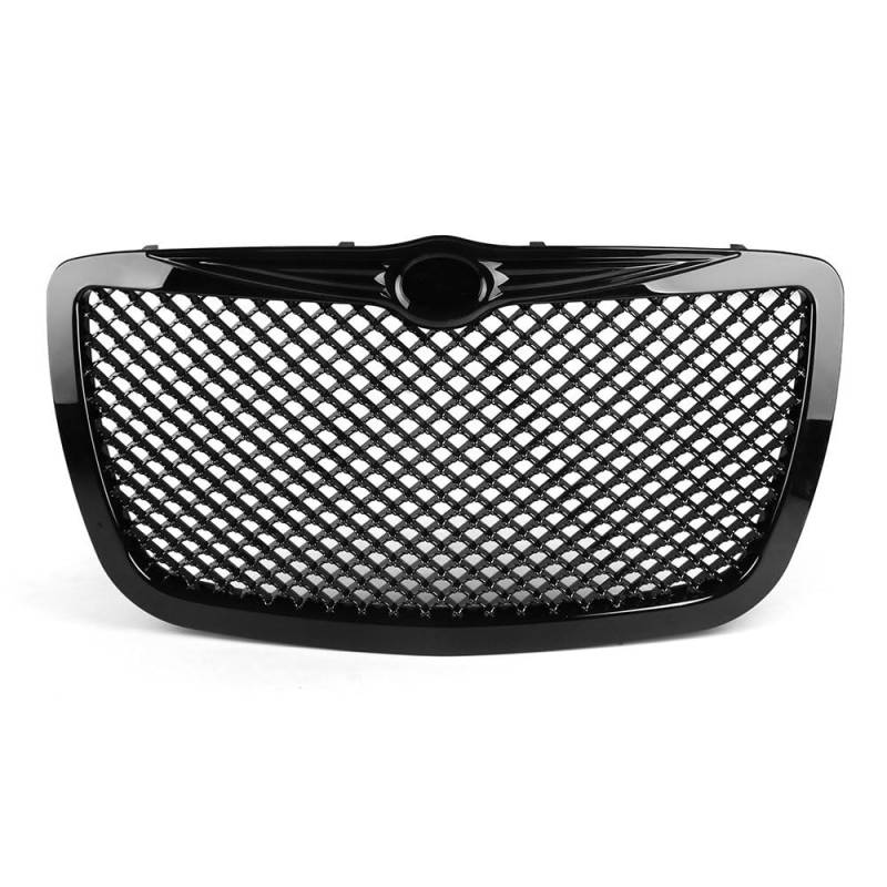 NUOSDEX Nieren Schwarz Kühlergrill Kompatibel Mit Chrysler Für Touring 300 300C 2004 2005 2006 2007 2008 2009 2010 Auto Motorhaubengitter Kühlergrill Frontstoßstangengrill OEM: LC101088(Black) von NUOSDEX