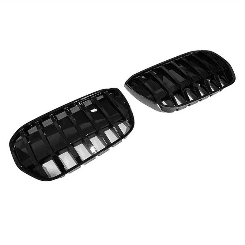 NUOSDEX Nieren Schwarz Kühlergrill Kompatibel Mit IX3 G08 2020 2021 2022 2023. Frontstoßstange, Nierengrill, Glänzend Schwarz, Lufteinlassgitter, Auto-Renngitter, Body-Kit von NUOSDEX