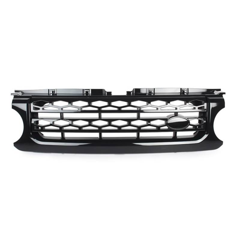 NUOSDEX Nieren Schwarz Kühlergrill Kompatibel Mit Land Für Rover Für Discovery 4 LR4 2010 2011 2012 2013 Auto Oberes Mittelgitter Stoßfängergitter Kühlergrill Kühlereinlassgitter Ersatz von NUOSDEX