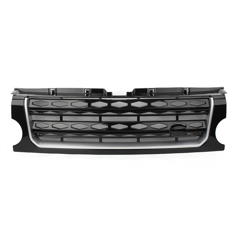 NUOSDEX Nieren Schwarz Kühlergrill Kompatibel Mit Land Für Rover Für Discovery L319 LR3 2005 2006 2007 2008 2009 Auto-Renngrills Front-Nierenhaubenform-Styling-Gitter(Black Silver Black) von NUOSDEX
