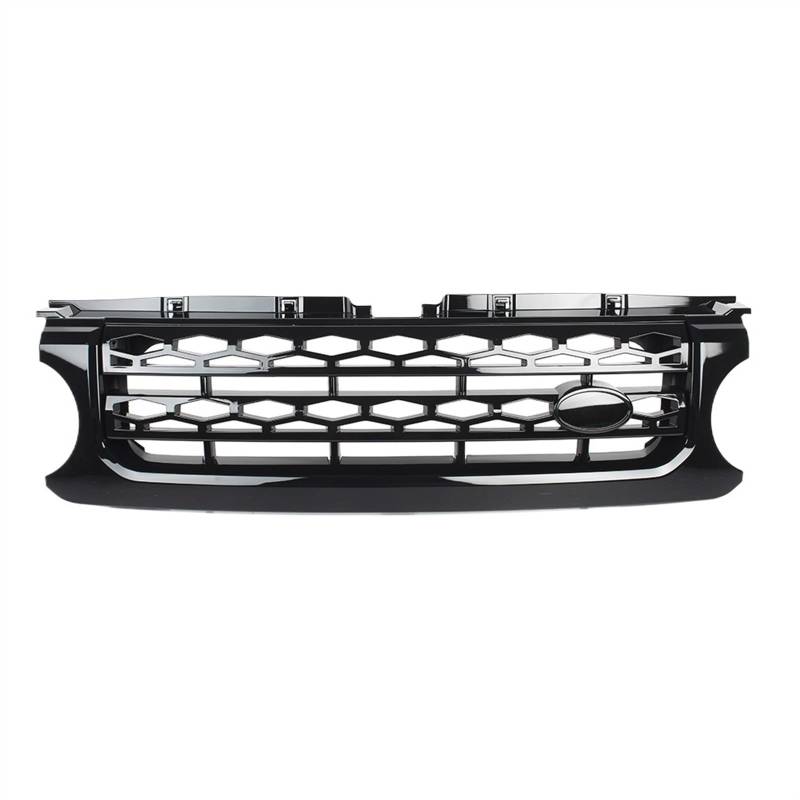 NUOSDEX Nieren Schwarz Kühlergrill Kompatibel Mit Land Für Rover Für Discovery LR4 2010 2011 2012 2013 Stoßstangengitter Fronteinlassgitter Glänzend Schwarz Racing Frontkühlergrill von NUOSDEX