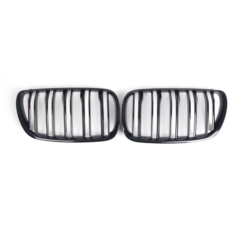 NUOSDEX Nieren Schwarz Kühlergrill Kompatibel Mit X3 E83 SUV 2007 2008 2009 2010 Auto Front Nierengrill Glänzend Schwarz Haube Stoßstange Mesh Front Einlass Grille von NUOSDEX