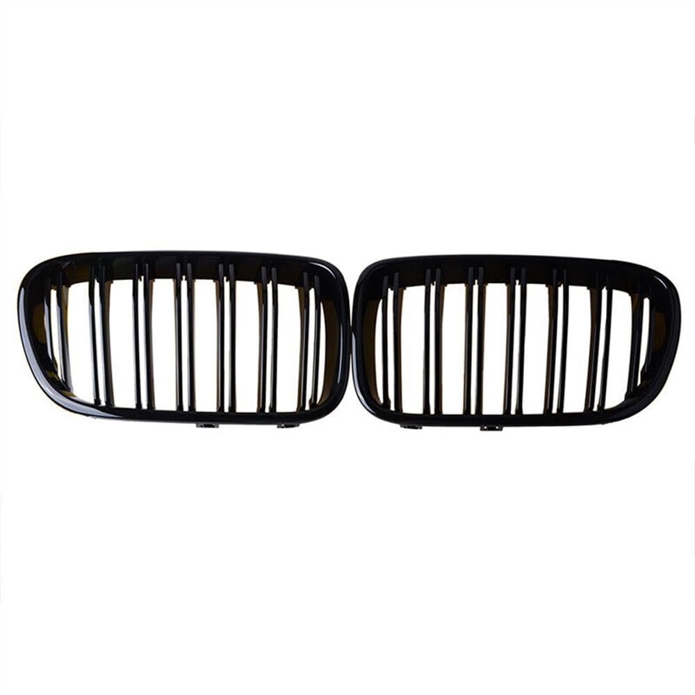 NUOSDEX Nieren Schwarz Kühlergrill Kompatibel Mit X3 F25 2010 2011 2012 2013 Auto Oberer Vorderer Mittlerer Nierenförmiger Doppellamellengrill Hochglanzschwarzer Frontstoßstangengrill von NUOSDEX