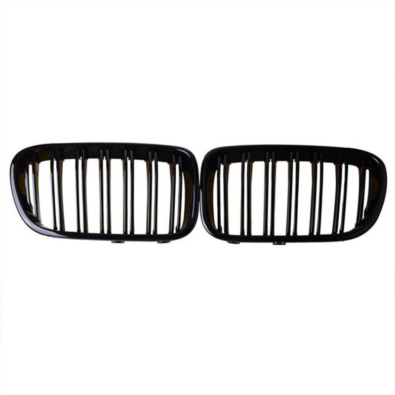NUOSDEX Nieren Schwarz Kühlergrill Kompatibel Mit X3 F25 2010 2011 2012 2013 Auto Oberer Vorderer Mittlerer Nierenförmiger Doppellamellengrill Hochglanzschwarzer Frontstoßstangengrill von NUOSDEX