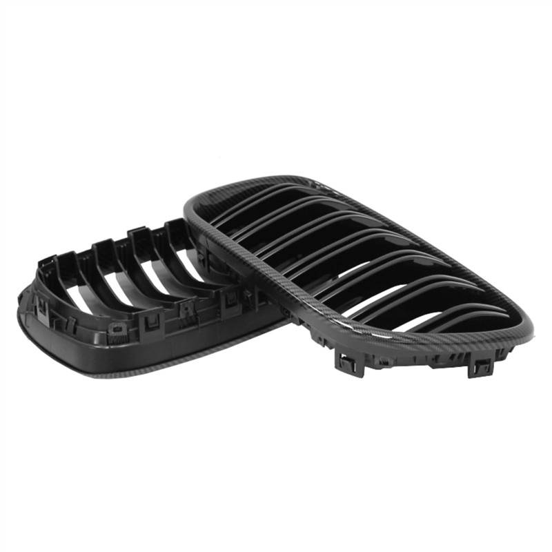 NUOSDEX Nieren Schwarz Kühlergrill Kompatibel Mit X3 F25 2010 2011 2012 2013 Frontnierengitter Ersatz Racing Autoscooter Auto-Styling Auto-Frontkühlergrill(Carbon Look) von NUOSDEX