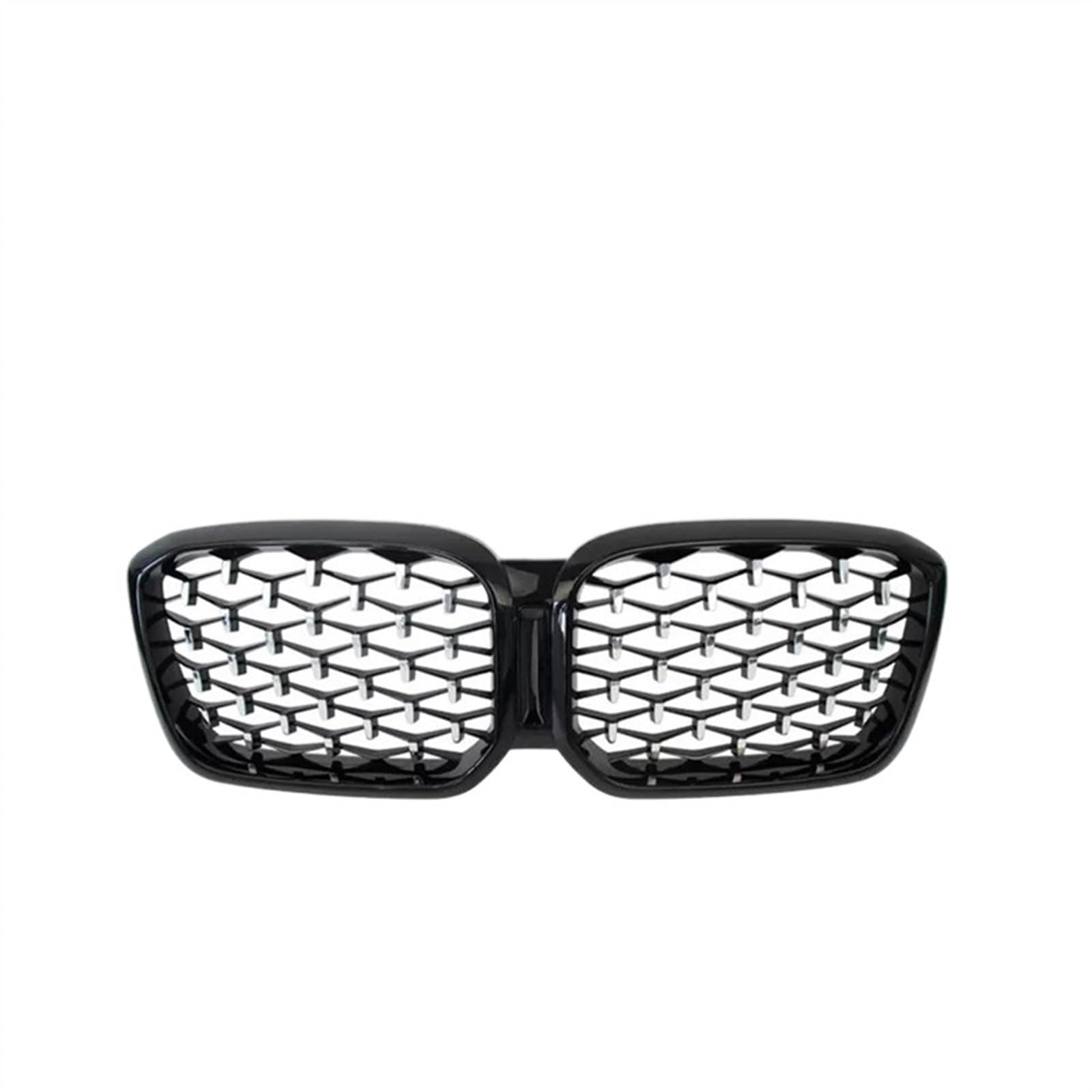 NUOSDEX Nieren Schwarz Kühlergrill Kompatibel Mit X3 G01 X4 G02 2022 2023 SDrive20i XDrive20i M40i Auto Front Niere Doppel Grill Auto Front Stoßstange Kühlergrill(Black Silver) von NUOSDEX