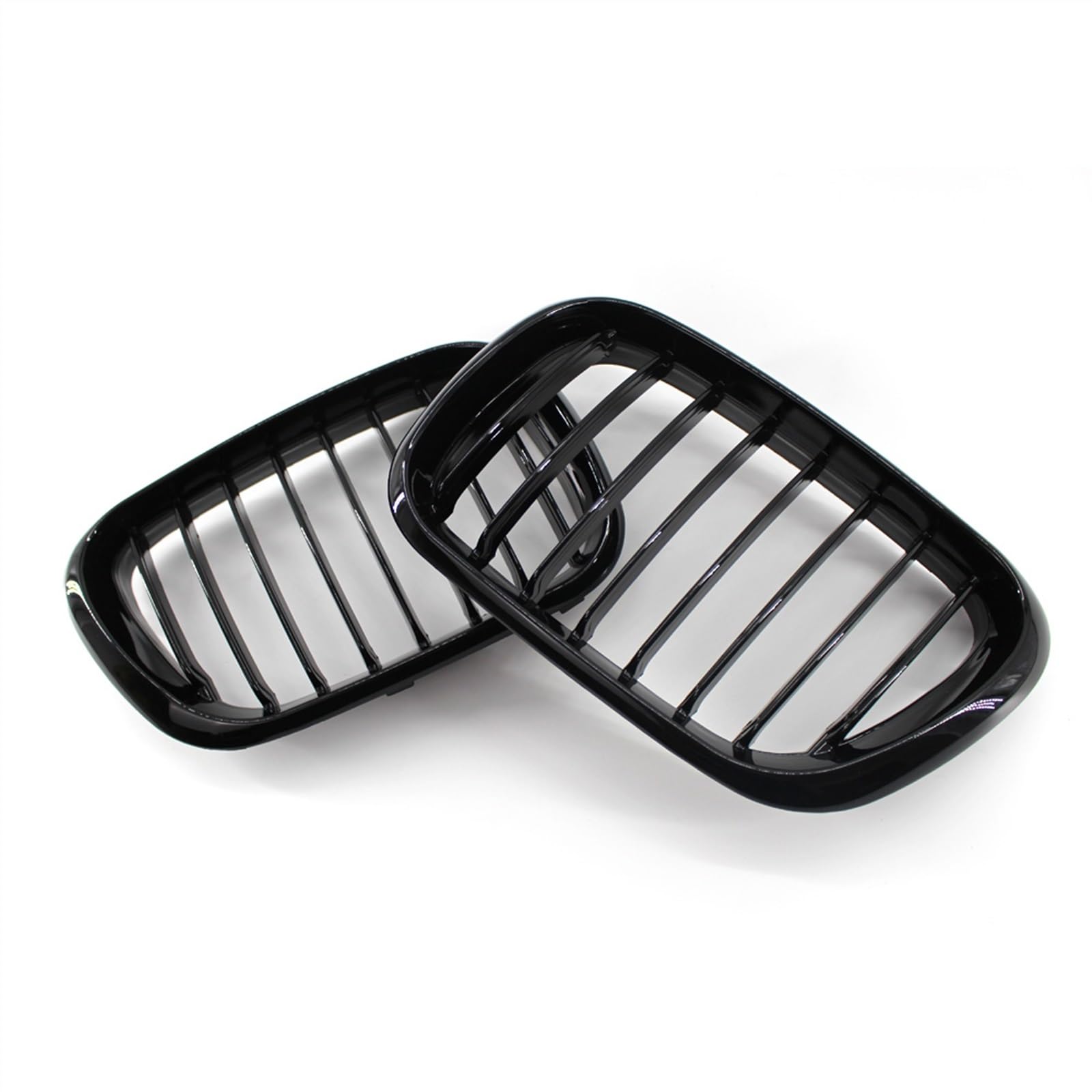 NUOSDEX Nieren Schwarz Kühlergrill Kompatibel Mit X5 E53 1999 2000 2001 2002 2003. Glänzend Schwarze Nieren-Sportgitter. Motorhaubengrill. Auto Vorne In Der Mitte. Oberer Stoßstangengrill von NUOSDEX