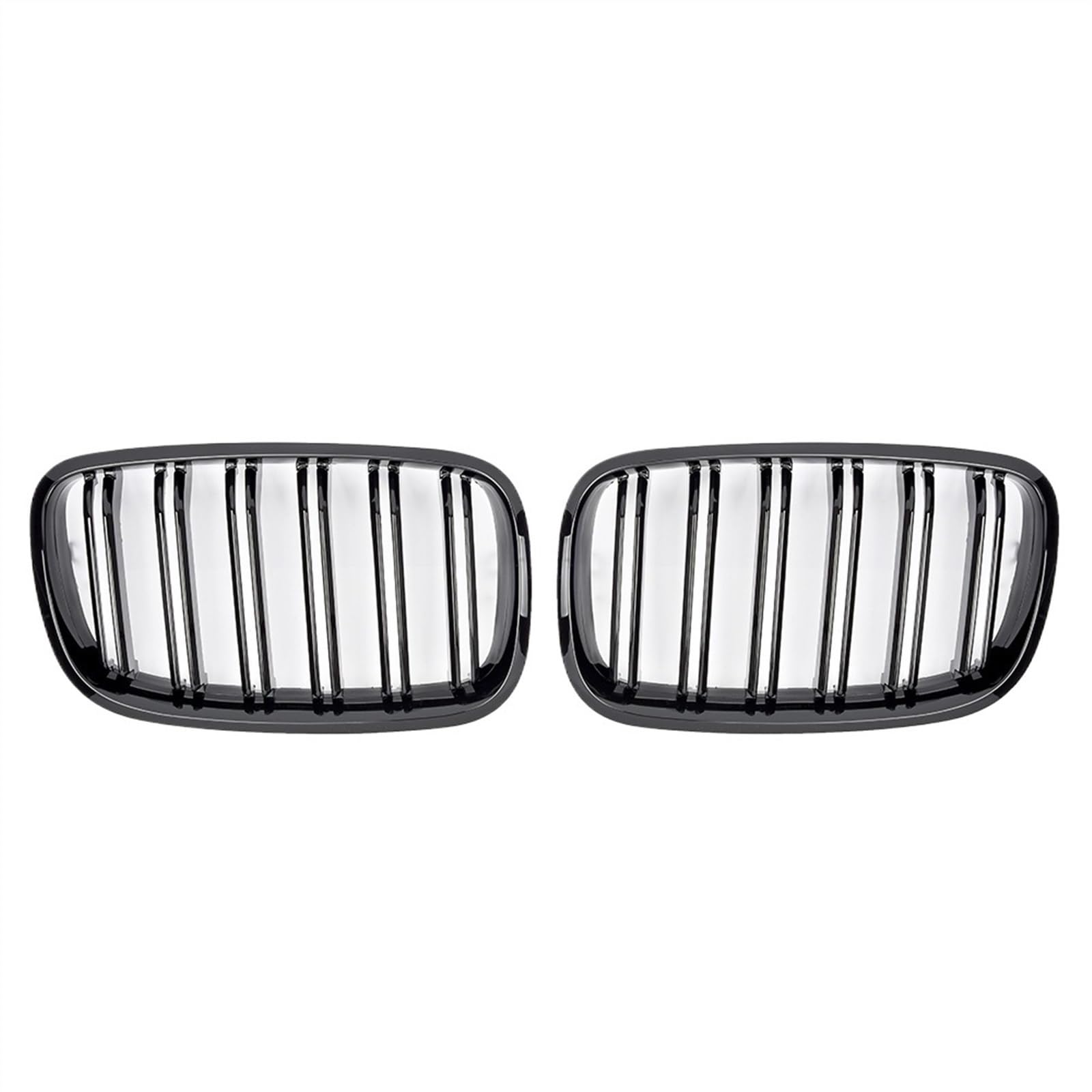 NUOSDEX Nieren Schwarz Kühlergrill Kompatibel Mit X5 E70 2007 2008 2009 2010 2011 2012 2013 X6 E71 E72 2008 2009 2010 2011 2012 2013 2014 Frontniere Doppellamellengrill(Glossy Black) von NUOSDEX