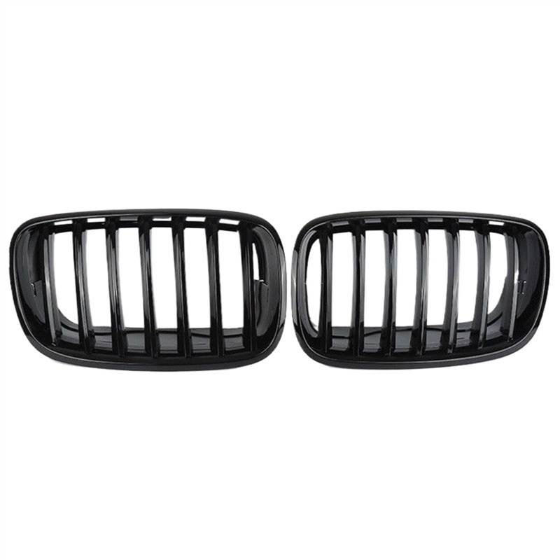 NUOSDEX Nieren Schwarz Kühlergrill Kompatibel Mit X5 X6 E70 E71 2007 2008 2009 2010 2011 2012 2013 Auto Front Niere Kühlergrill OEM: 51137157687 51137305589 51137185223(2) von NUOSDEX