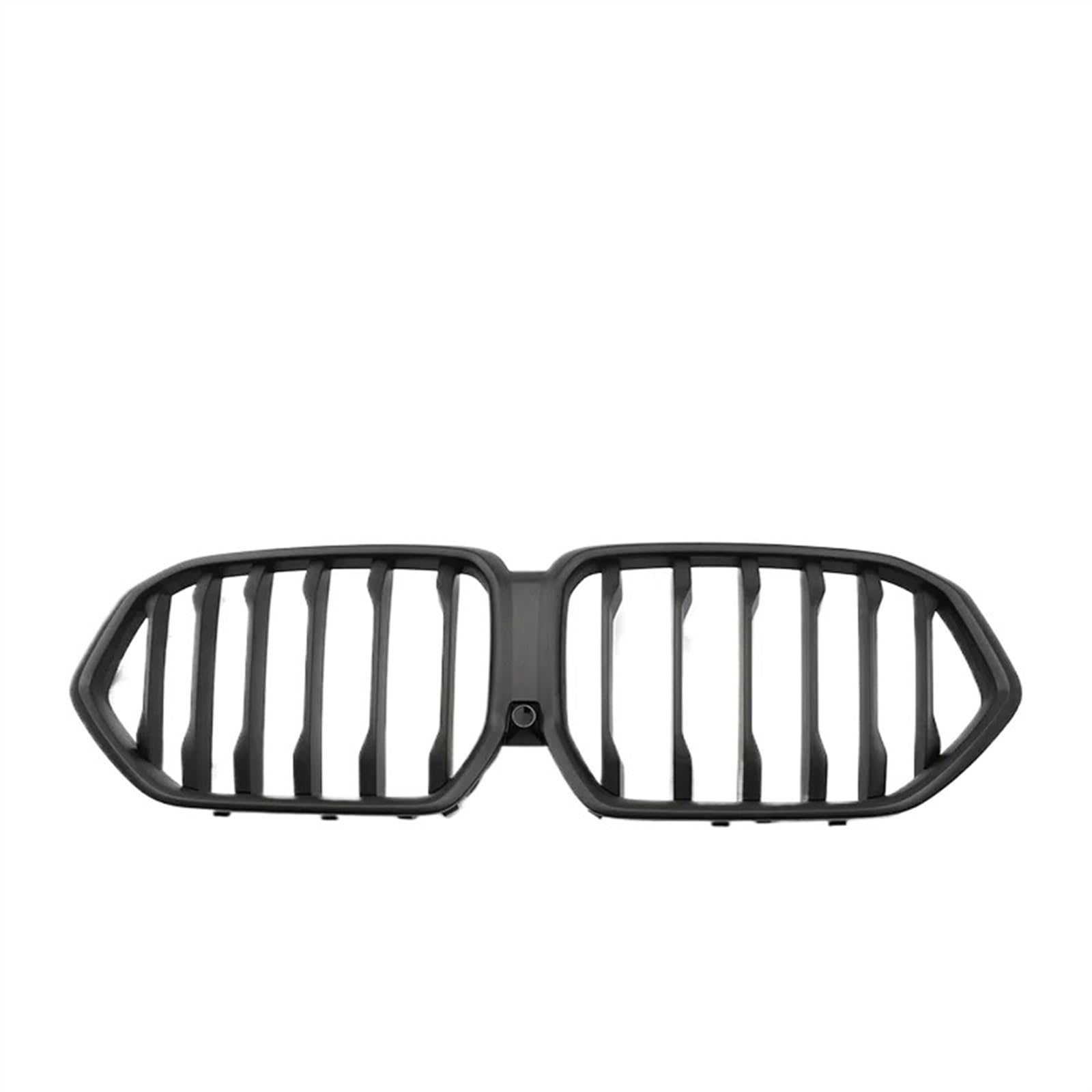 NUOSDEX Nieren Schwarz Kühlergrill Kompatibel Mit X6 Serie G06 2019 2020 2021 2022 2023 Einzel-Doppellamellen-Ersatz-Renngrill Auto-Frontstoßstangen-Nierengrill(Matte Black,Single) von NUOSDEX