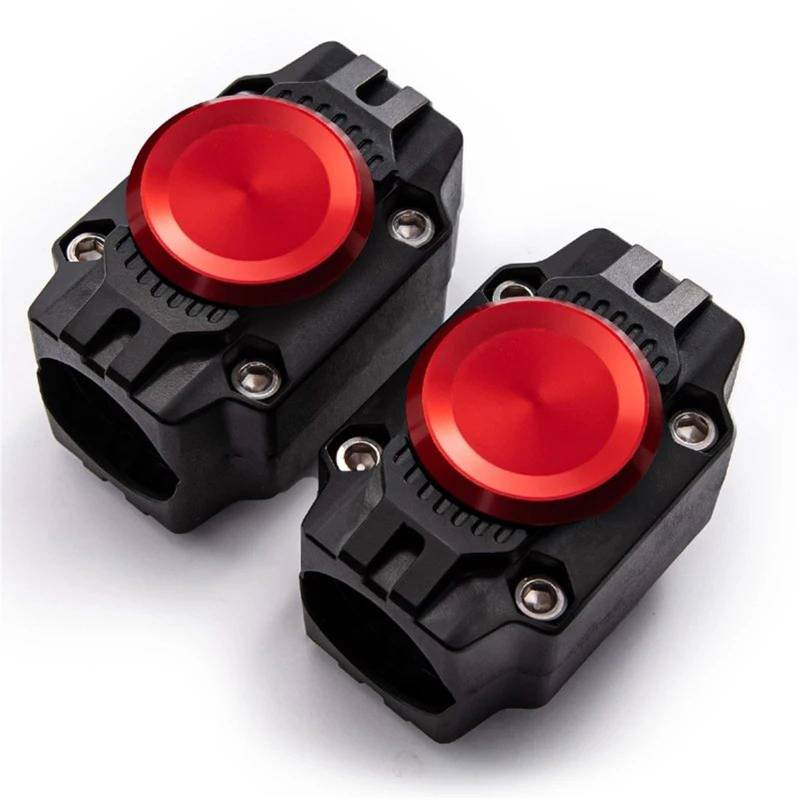 NUOSDEX Stoßstange dekorative Blöcke Kompatibel Mit Für 650 1000 X300 Motorrad-Motorschutz Stoßstangenschutz Antikollisionsblock Stoßstangen-Dekorblöcke(Two red) von NUOSDEX