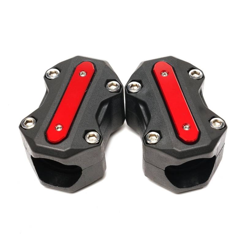 NUOSDEX Stoßstange dekorative Blöcke Kompatibel Mit Für F650gs Für F850gs Für G310gs Für R1300gs Motorrad-Motor-Crash-Bar-Schutz-Stoßstangenschutz-Zubehör(Red) von NUOSDEX