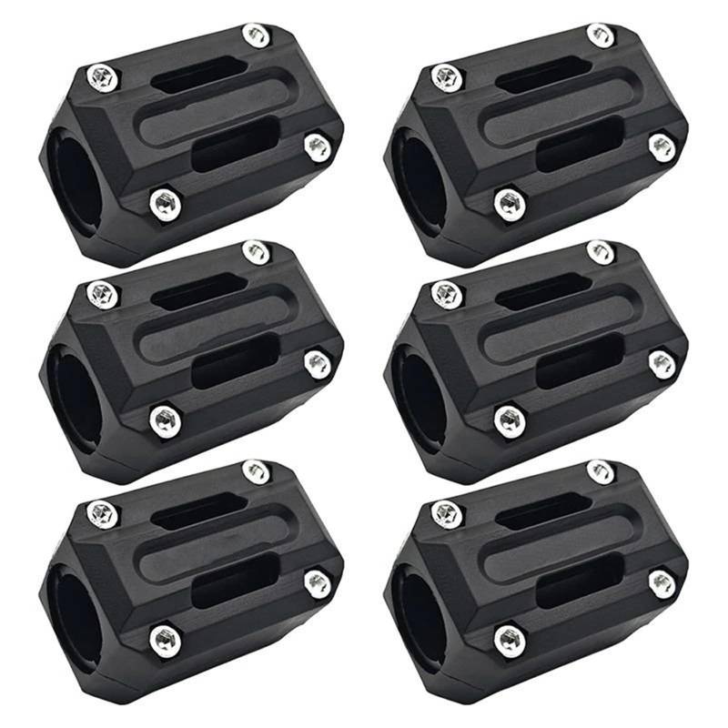 NUOSDEX Stoßstange dekorative Blöcke Kompatibel Mit Für R1200GS Motorrad-Motor-Crash-Bar Dekorativer Stoßstangenschutzblock Crash Bar Slider-Schutz Dekor-Schutz(6PCS) von NUOSDEX