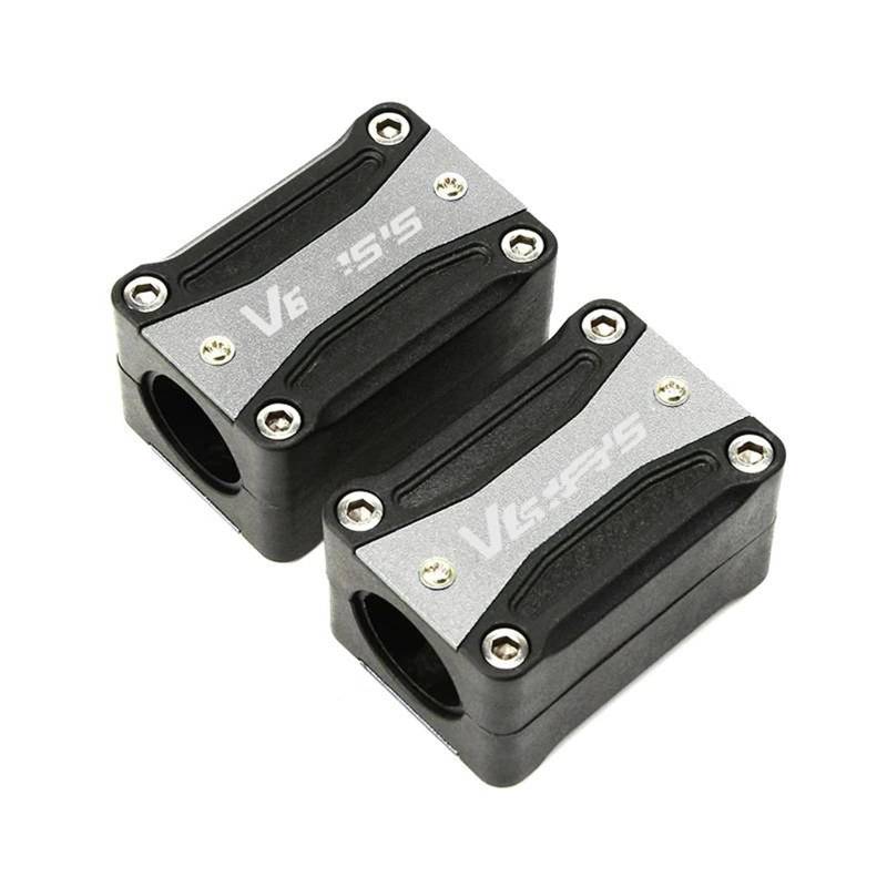 NUOSDEX Stoßstange dekorative Blöcke Kompatibel Mit Für Versys1000 Für Versys650 2012-2025 Motorrad-Motorschutz-Stoßstangenschutz Dekoratives Crash Bar Block-Zubehör(Gray) von NUOSDEX