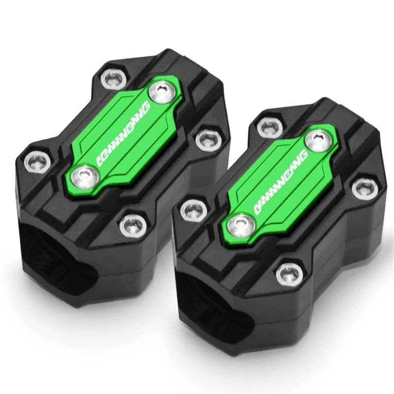 NUOSDEX Stoßstange dekorative Blöcke Kompatibel Mit Goldwing Für GL1500 GL1800 2010-2023 Motorrad-Stoßstangenschutzblock Motorschutz Antikollisionszubehör(Two Green) von NUOSDEX