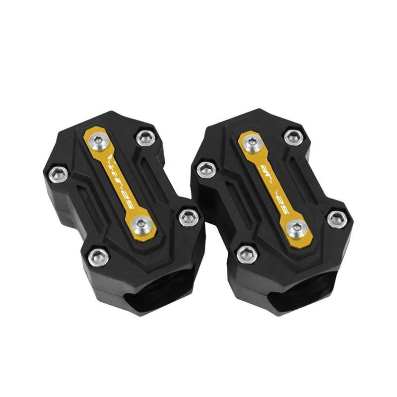 NUOSDEX Stoßstange dekorative Blöcke Kompatibel Mit Yamaha Für Mt-25 Abs 2018 2019 2021 2022 Motorrad Motor Crash Bar Schutz Stoßstange Schutz Dekorative Block(Yellow) von NUOSDEX