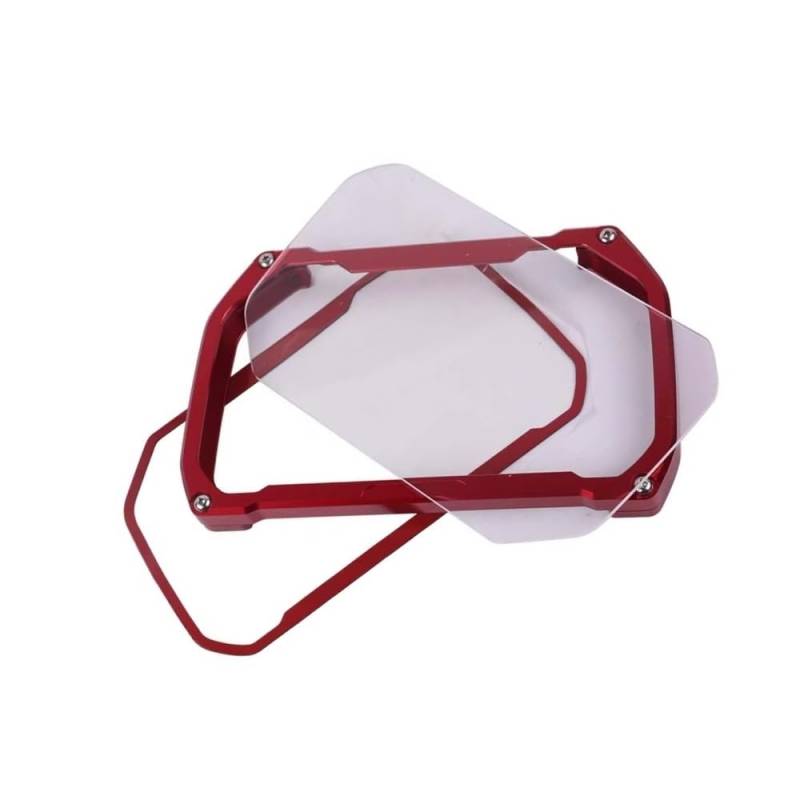 NUOSDEX Tachogehäuse Motorrad Kompatibel Mit Für S1000RR Für S1000XR 2020 2021 2022-2023 Zubehör Instrumentencluster-Messgerätrahmenabdeckung Armaturenbrett-Displayschutzfolie(Red) von NUOSDEX