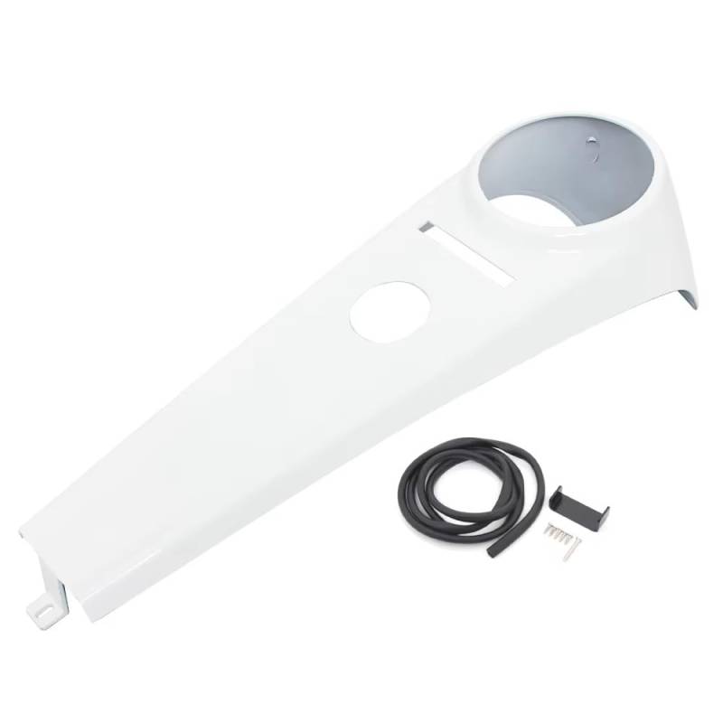 NUOSDEX Tachogehäuse Motorrad Kompatibel Mit Für Softail 2000 2001 2002 2003 2004 2005 2006 2007 2008 2009 2010 2011 2012 2013–2017 Motorrad Gestreckte Tank Armaturenbrett Konsolenabdeckung(White) von NUOSDEX