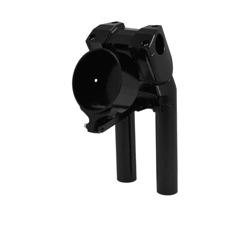 NUOSDEX Tachogehäuse Motorrad Kompatibel Mit Für Softail Für Lowrider S 2022 Up Motorrad 10'' Lenkererhöhung Instrumentenhalterung Einstellbare Kickback Riser Clamp(Black) von NUOSDEX