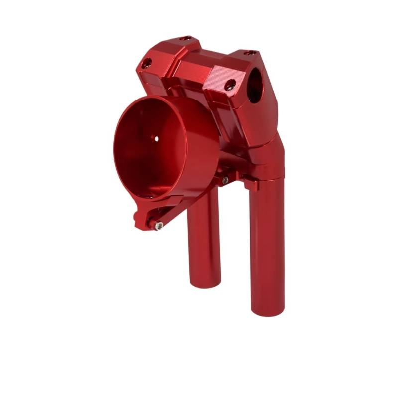 NUOSDEX Tachogehäuse Motorrad Kompatibel Mit Für Softail Für Lowrider S 2022 Up Motorrad 10'' Lenkererhöhung Instrumentenhalterung Einstellbare Kickback Riser Clamp(Red) von NUOSDEX