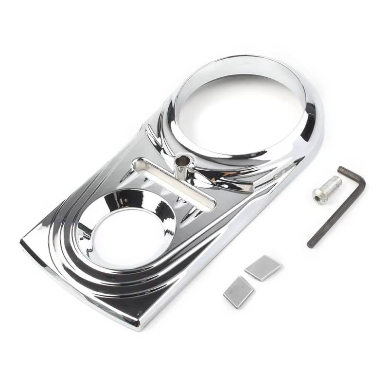 NUOSDEX Tachogehäuse Motorrad Kompatibel Mit Softail Für Deluxe Für Efi Für Flstni 2005–2006 Für Flstn 2006 2007–2017 Motorrad-Tachometer-Armaturenbrett-Gehäuseabdeckung(Chrome) von NUOSDEX