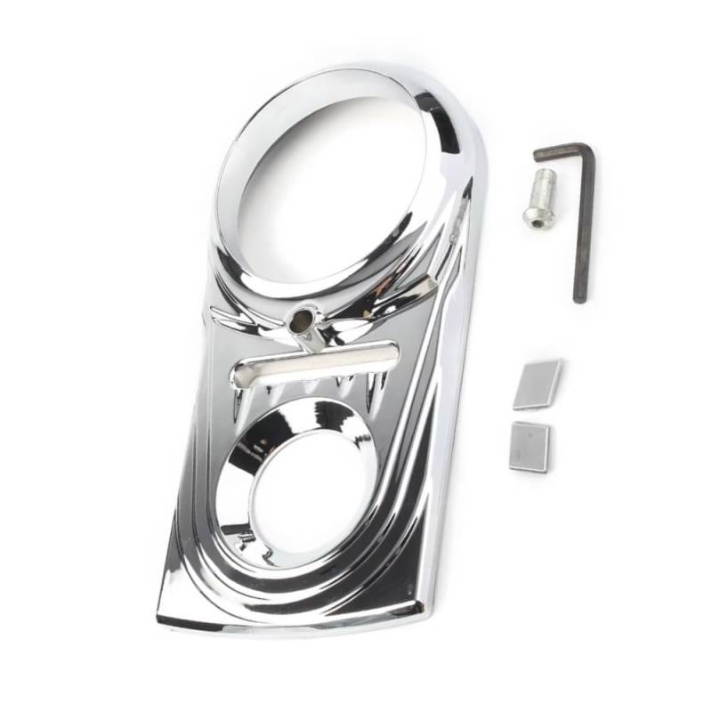 NUOSDEX Tachogehäuse Motorrad Kompatibel Mit Softail Für Fat Boy Für CVO Für Flstfse2 2006 Für Efi Für Flstfi 2001 2002 2003 2004 2005–2006 Motorrad-Tachometer-Armaturenbrett-Gehäuseabdeckung(Chrome) von NUOSDEX