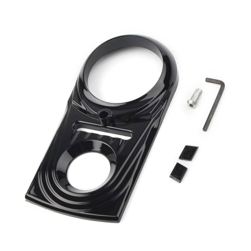 NUOSDEX Tachogehäuse Motorrad Kompatibel Mit Softail Für Fat Boy Für CVO Für Flstfse2 2006 Für Efi Für Flstfi 2001 2002 2003 2004 2005–2006 Motorrad-Tachometer-Armaturenbrett-Gehäuseabdeckung(Black) von NUOSDEX