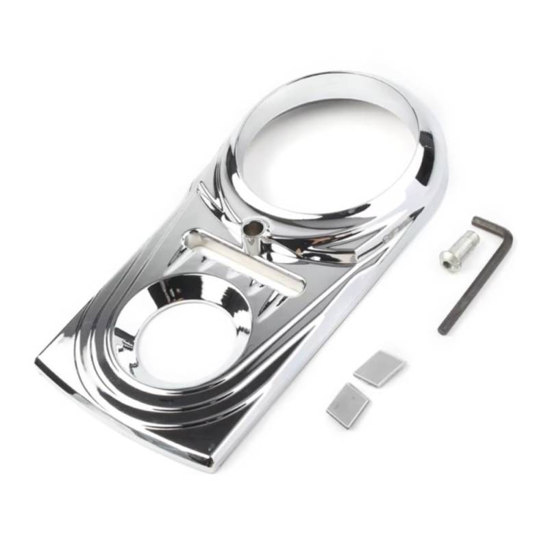 NUOSDEX Tachogehäuse Motorrad Kompatibel Mit Softail Für Fat Für Boy Lo Für Flstfb 2010–2016 S Für Flstfbs 2016–2017 Motorrad-Tachometer-Armaturenbrett-Gehäuseabdeckung(Chrome) von NUOSDEX