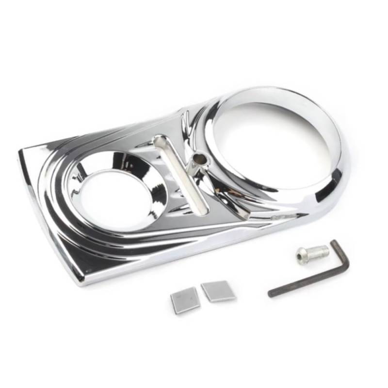 NUOSDEX Tachogehäuse Motorrad Kompatibel Mit Softail Für Heritage Für Efi Für Flstci 2001 2002 2003 2004 2005–2006 Für Flstc 2000–2007 2008 Motorrad-Tachometer-Armaturenbrett-Gehäuseabdeckung(Chrome) von NUOSDEX