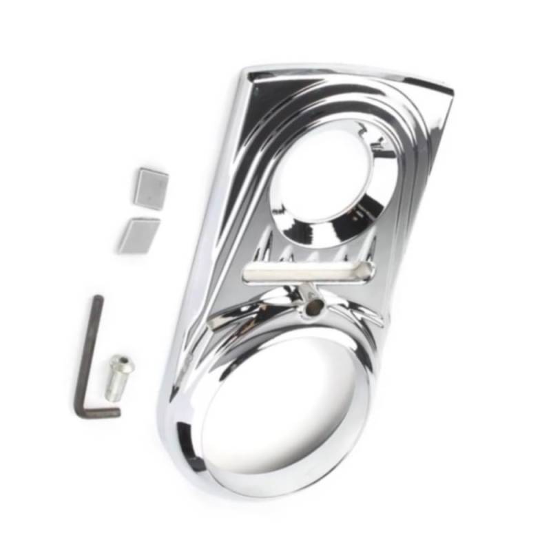 NUOSDEX Tachogehäuse Motorrad Kompatibel Mit Softail Für Springer Für Efi Für Flstsci 2006 Für Flstsc 2006–2007 Motorrad-Tachometer-Armaturenbrett-Gehäuseabdeckung(Chrome) von NUOSDEX
