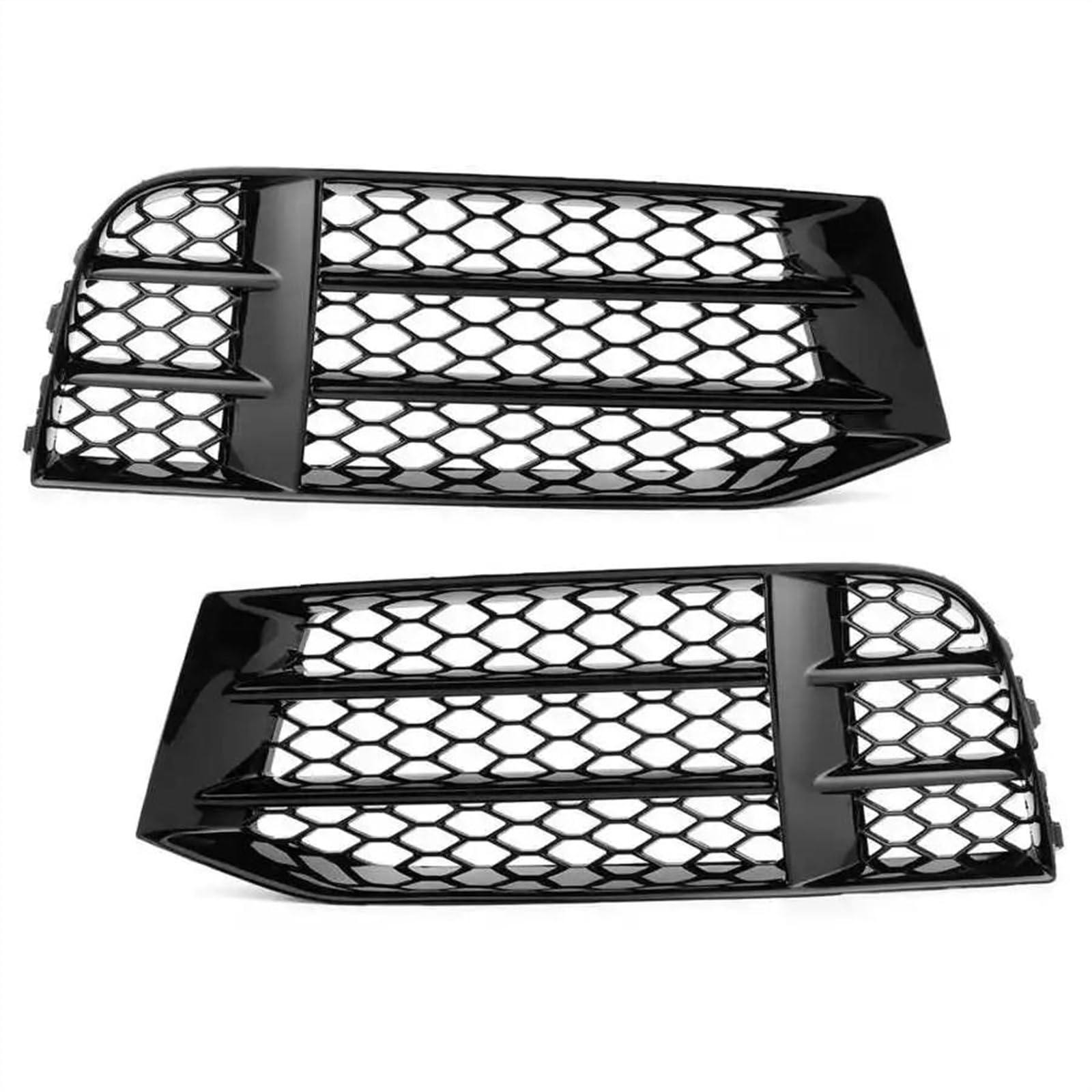 Nebelscheinwerfergitter Kompatibel Mit RS5 B8.5 2013 2014 2015 2016 Honeycomb Hex Frontstoßstange Nebelscheinwerfergitter Auto Nebelscheinwerfer Grill Lampenabdeckung Verkleidungszubehör(Pair) von NUOSDEX